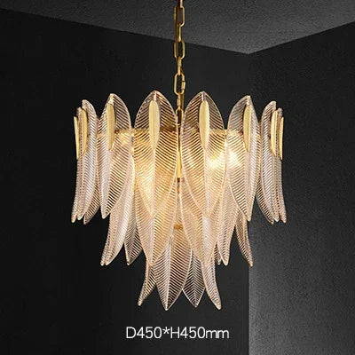 Beatrice Glass Leaf Artisan Chandelier