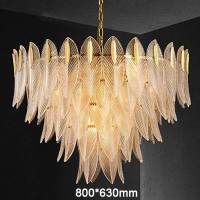 Beatrice Glass Leaf Artisan Chandelier