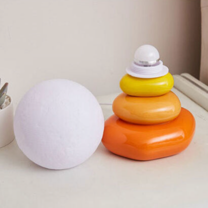 Élise Egg Moon Ceramic Table Lamp Lunar Glow Accent Light