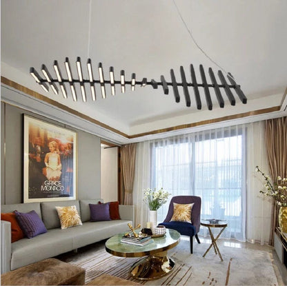 Sophie Geometric Fishbone Chandelier