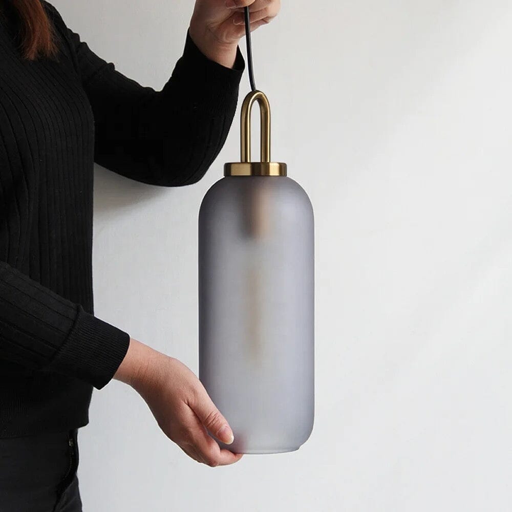 Isabelle Cylindrical Glass Pendant Light