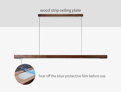 Amélie Oak & Walnut Linear Chandelier