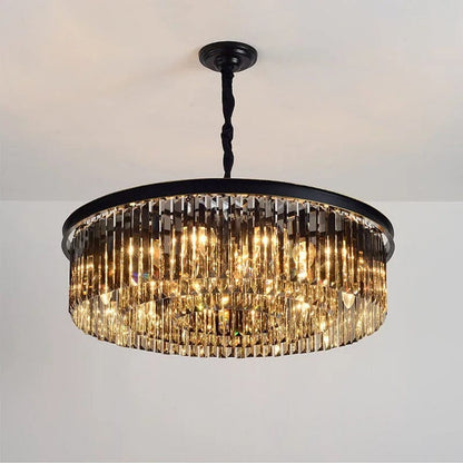 Beatrice Cascading Grey Crystal Chandelier