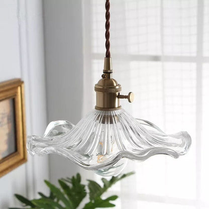 Sophie Artistic Floral Glass Pendant