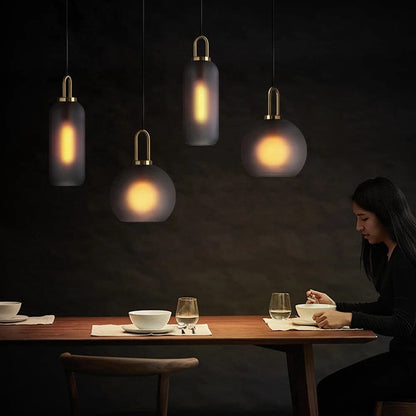 Isabelle Cylindrical Glass Pendant Light