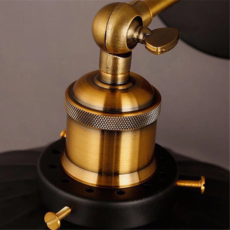 Clara Industrial Vintage Wall Lamp with Rustic Metal Finish