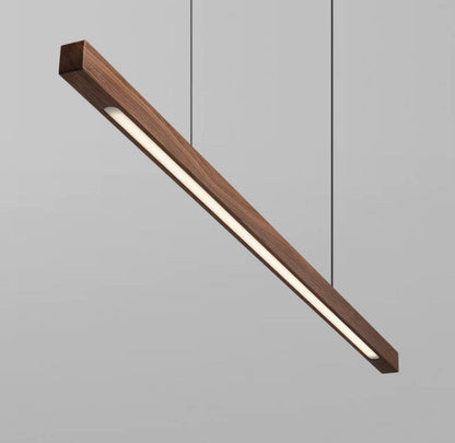Amélie Oak & Walnut Linear Chandelier