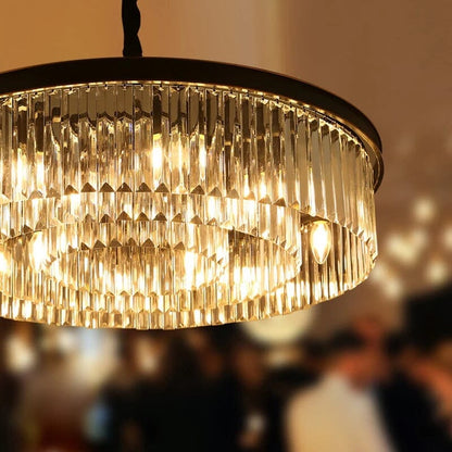 Beatrice Cascading Grey Crystal Chandelier