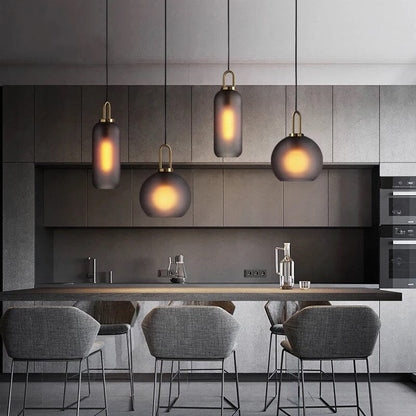 Isabelle Cylindrical Glass Pendant Light