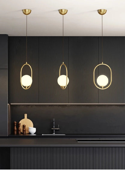 Elena Scandinavian Glass Pendant Light