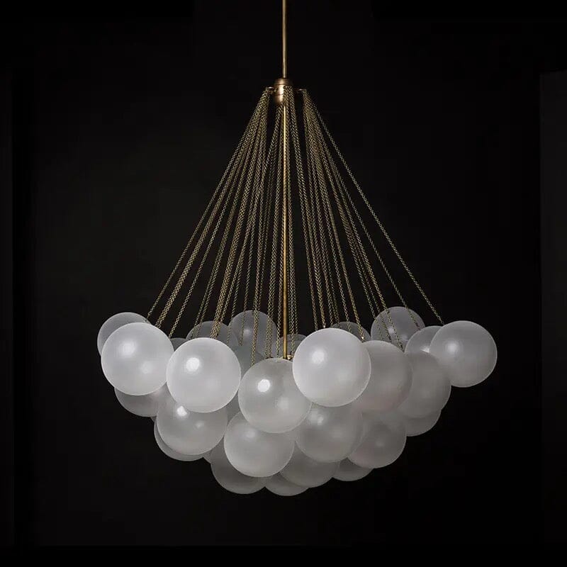 Inès Minimalist Frosted Globe Chandelier