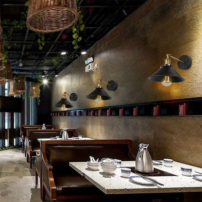 Clara Industrial Vintage Wall Lamp with Rustic Metal Finish