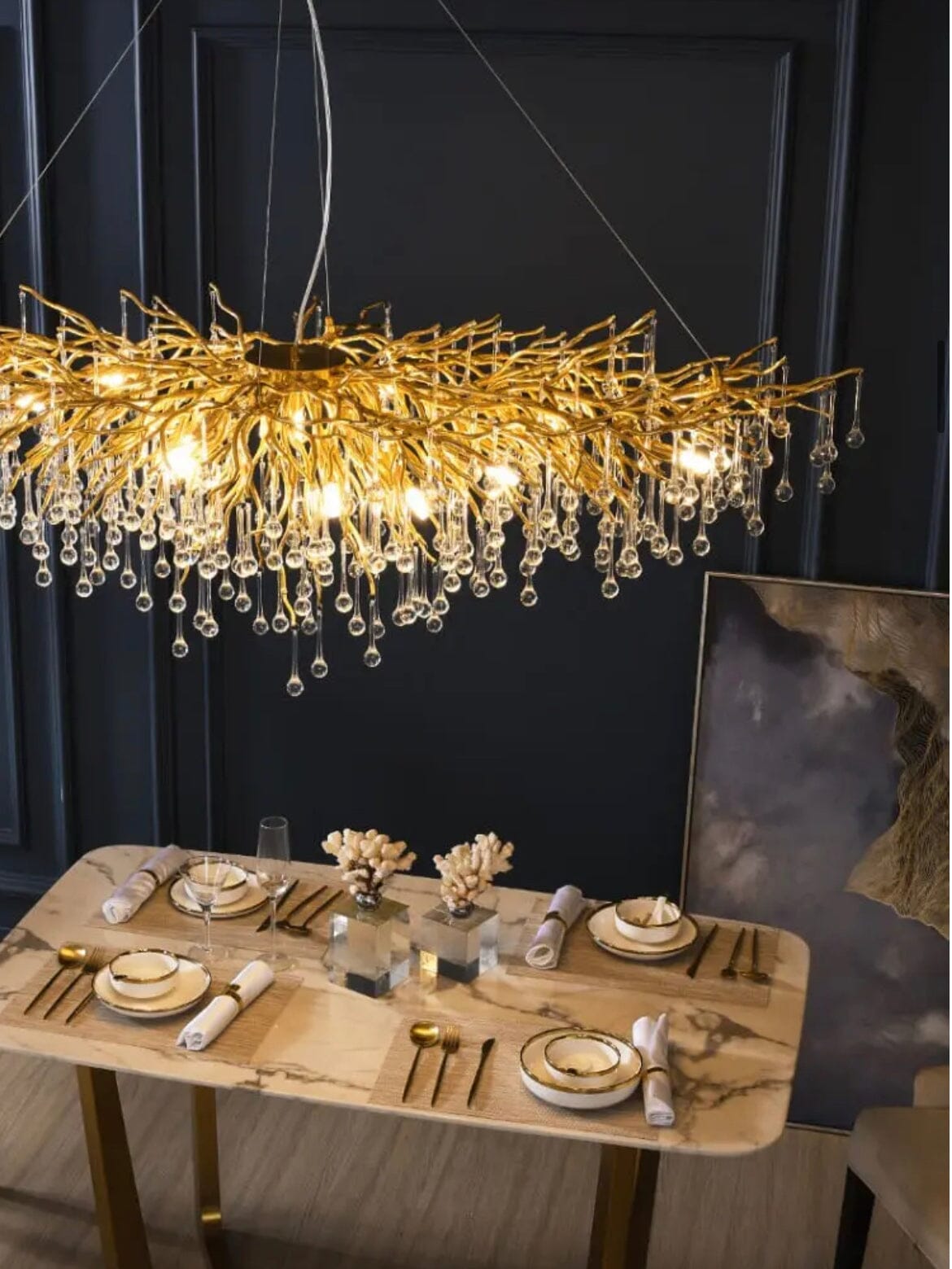 Noémie Waterdrop Luxury Crystal Chandelier
