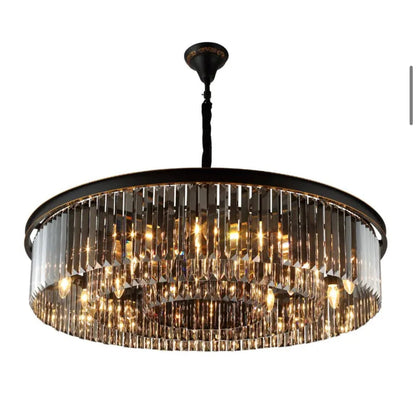 Beatrice Cascading Grey Crystal Chandelier