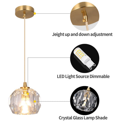 Clara Crystal Charm Pendant Light
