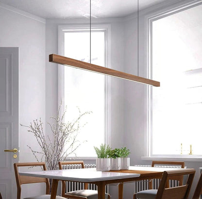 Amélie Oak & Walnut Linear Chandelier