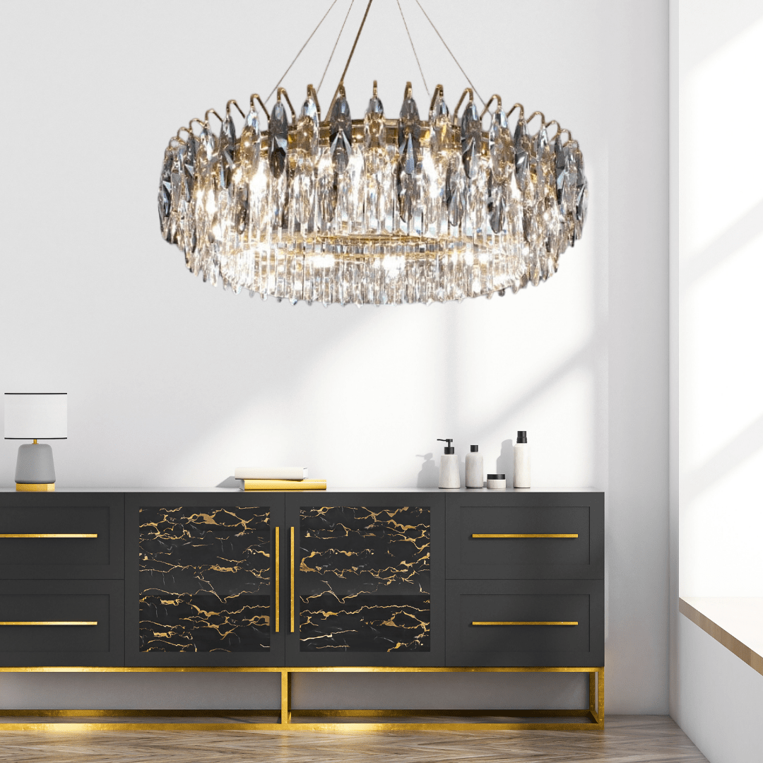 Amélie Crown Crystal Crossover Chandelier