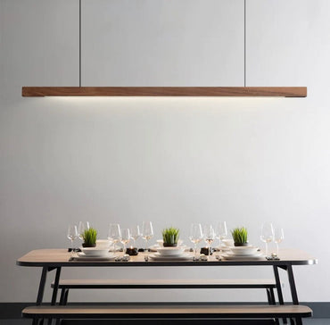 Amélie Oak & Walnut Linear Chandelier