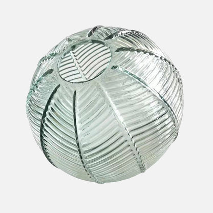 Camille Leaf Pattern Glass Pendant Light Gold Accent Fixture