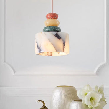 Amélie Multi-color Stacked Stone Pendant Light