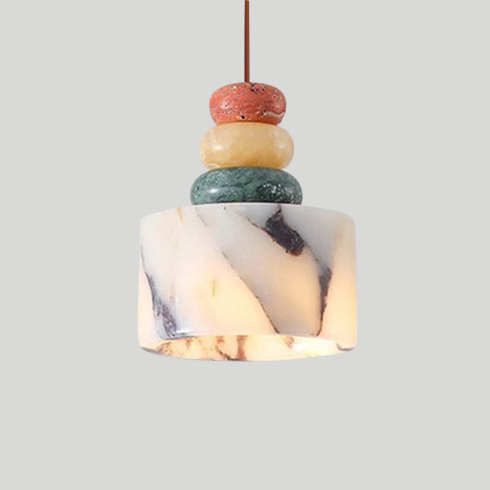 Amélie Multi-color Stacked Stone Pendant Light