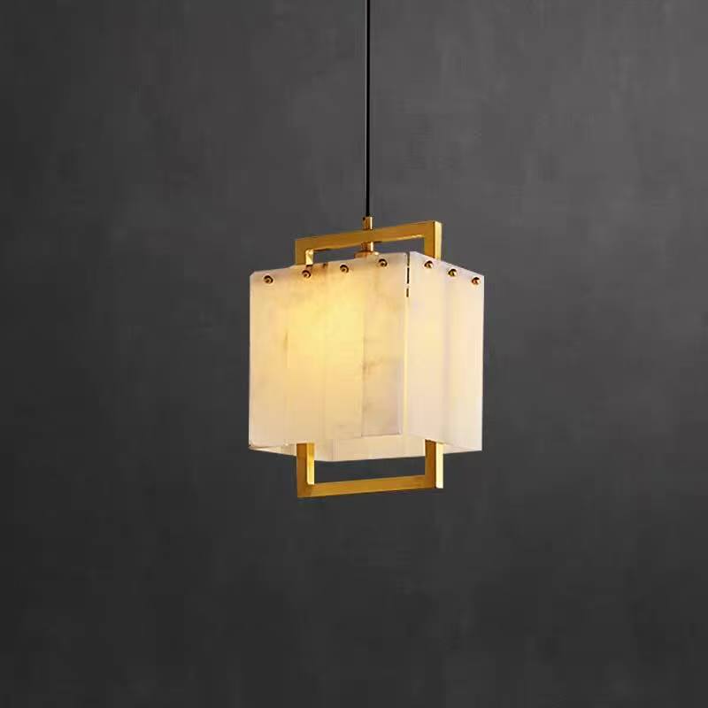 Amélie Natural Marble Cube Pendant Light