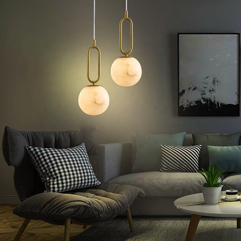 Penelope Marble Ball Pendant Light