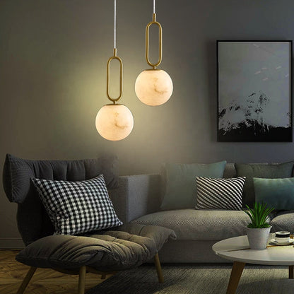 Penelope Marble Ball Pendant Light