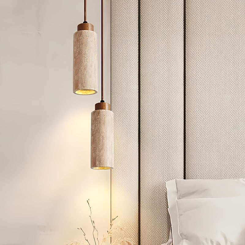 Amélie Natural Travertine Stone Pendant Light