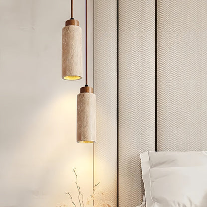 Amélie Natural Travertine Stone Pendant Light