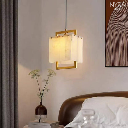Amélie Natural Marble Cube Pendant Light