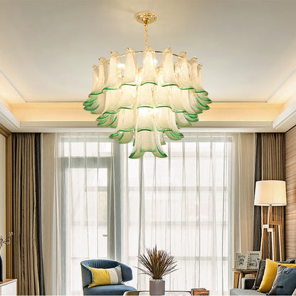 Chloe Emerald Crystal Leaf Pendant Light