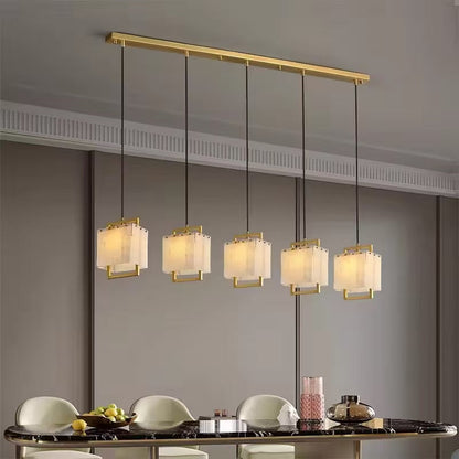 Amélie Natural Marble Cube Pendant Light