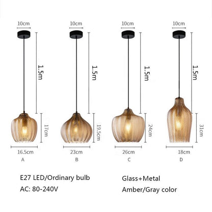 Amélie Mona Glass Pendant Light