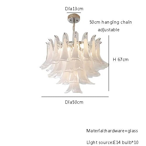 Camille Sculpted Petal Glass Pendant