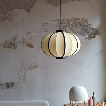 Amélie Minimal Textile Metal Pendant Light Modern Soft Glow Fixture Design