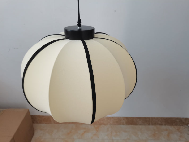 Amélie Minimal Textile Metal Pendant Light Modern Soft Glow Fixture Design