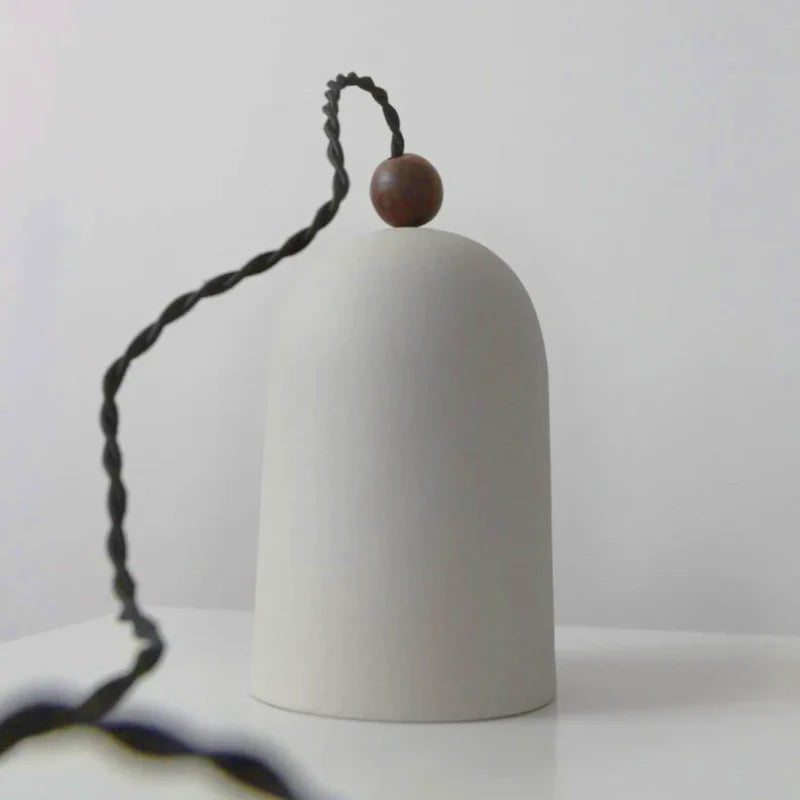 Sophie Plume Walnut Pendant Light Brass Accent Ceiling Lamp