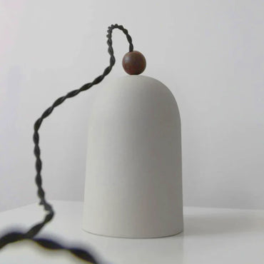 Sophie Plume Walnut Pendant Light Brass Accent Ceiling Lamp