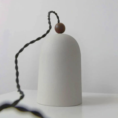 Sophie Plume Walnut Pendant Light Brass Accent Ceiling Lamp