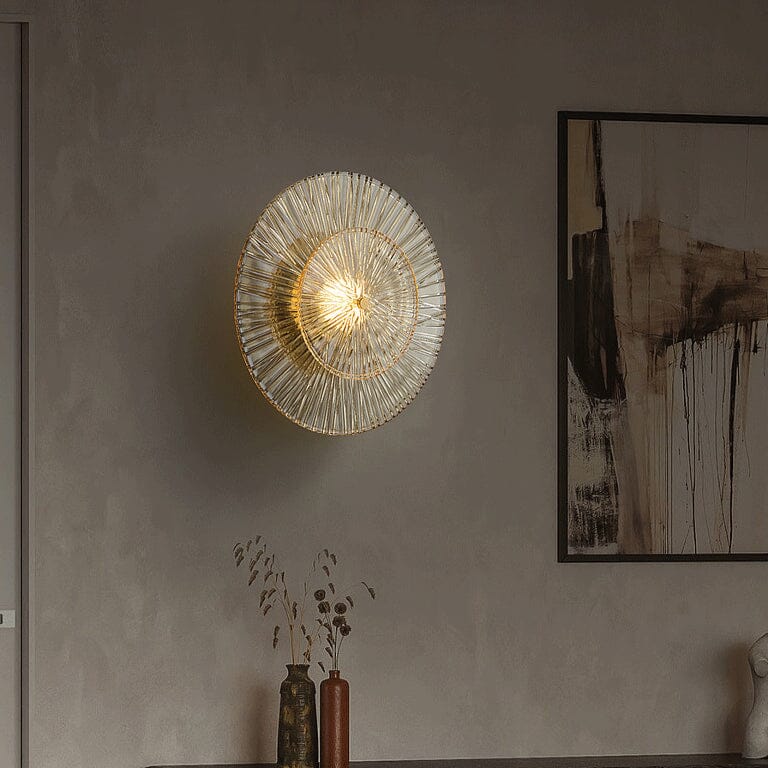 Elodie Glass Wall Light with Post Modern Gold Finish