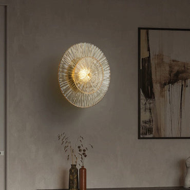 Elodie Glass Wall Light with Post Modern Gold Finish