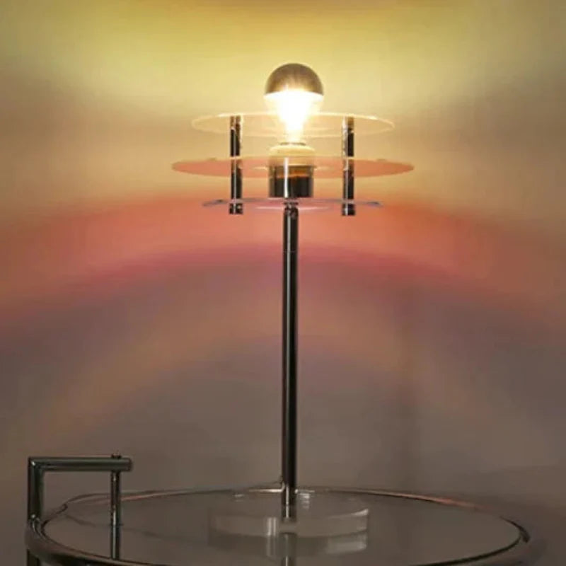 Sophie Retro Color Layers Acrylic LED Table Lamp Blue Accent Light