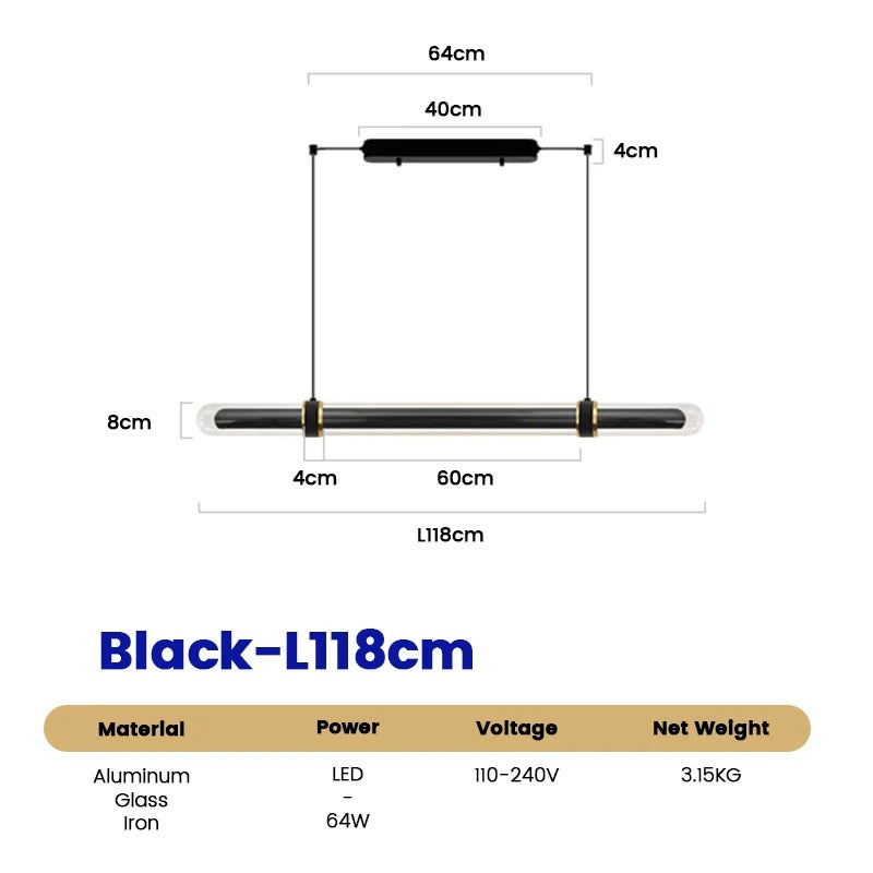 Amélie Time Tunnel Linear Pendant
