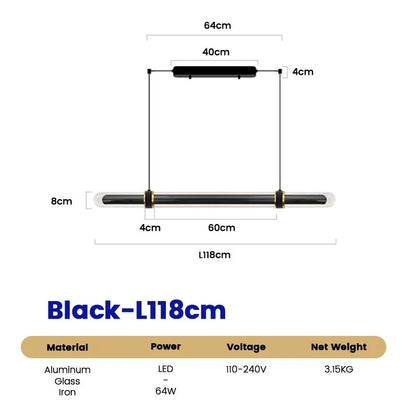 Amélie Time Tunnel Linear Pendant