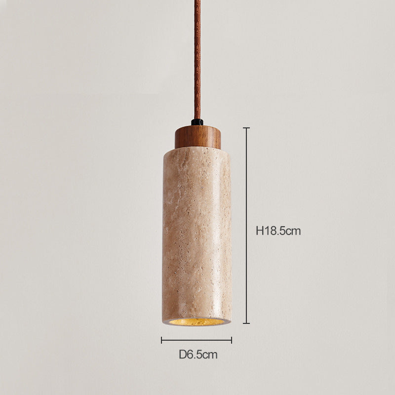 Amélie Natural Travertine Stone Pendant Light